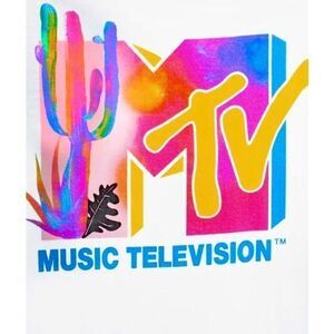 MTV - NWOT - M Sz Large Officially Licensed Festival (Cactus & Aloe) Logo Tee